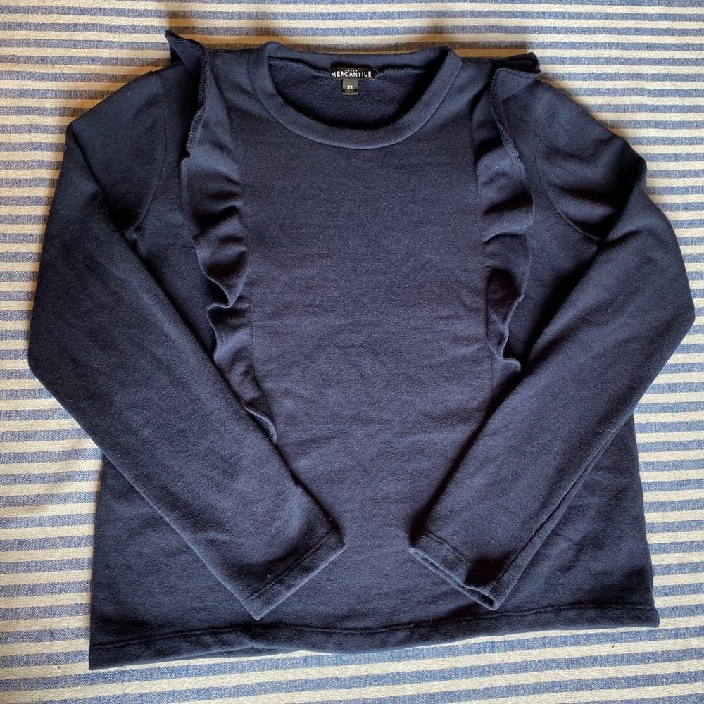 J. Crew Factory Ruffle Sweatshirt